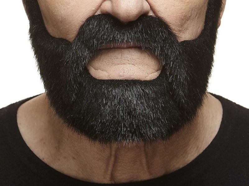 Mustaches Self Adhesive, Novelty, Nobleman Fake Beard and Fake Mustache, False Facial Hair, Costume Accessory for Adults, Black Lustrous Color - Image 2